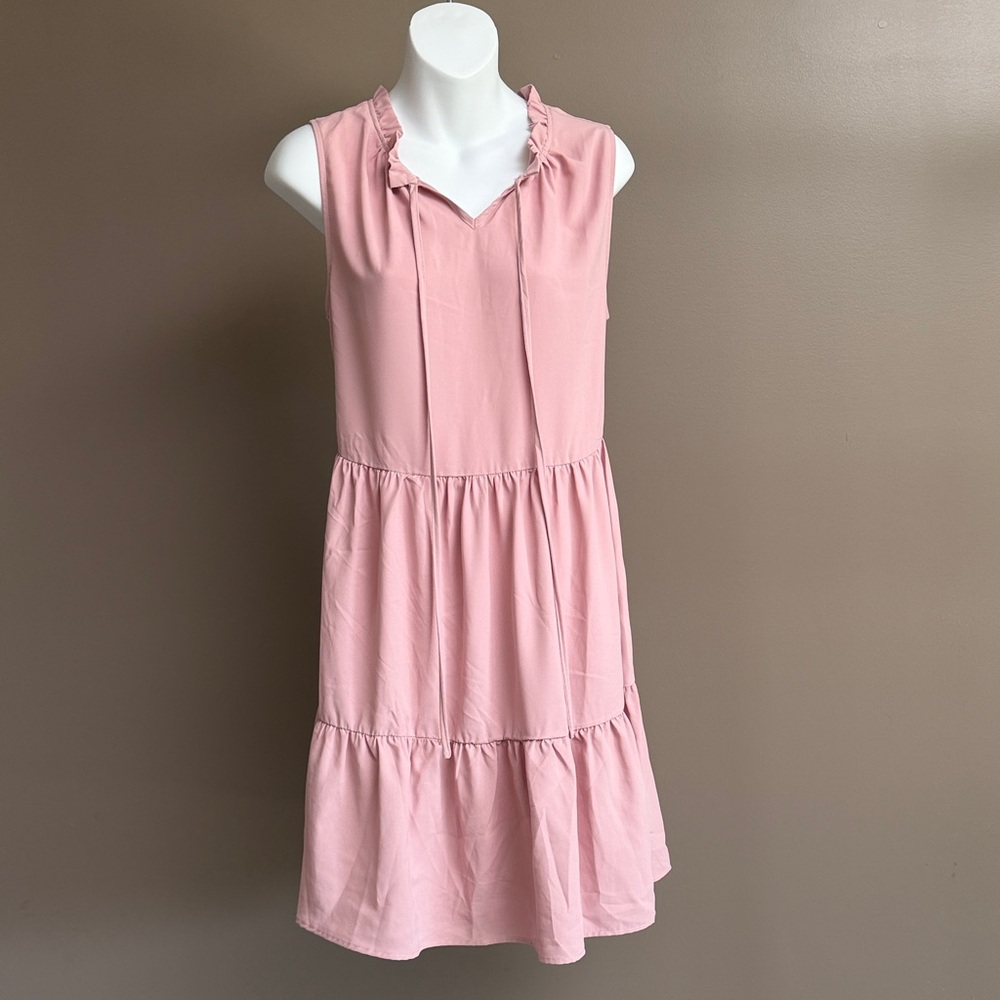 Elegant Pink Midi Dress